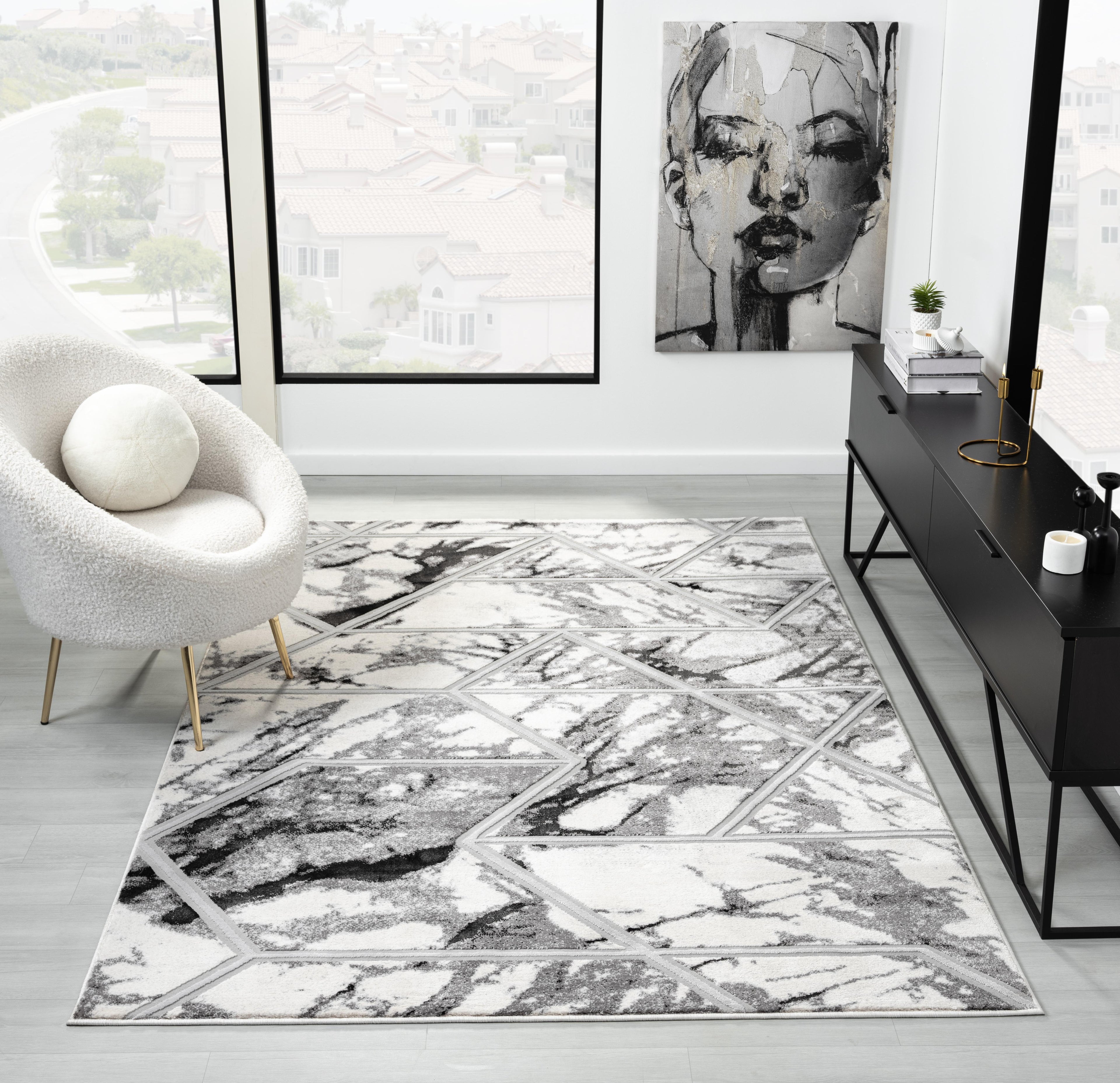 Bianco 224Ra Cream/Silver Rug