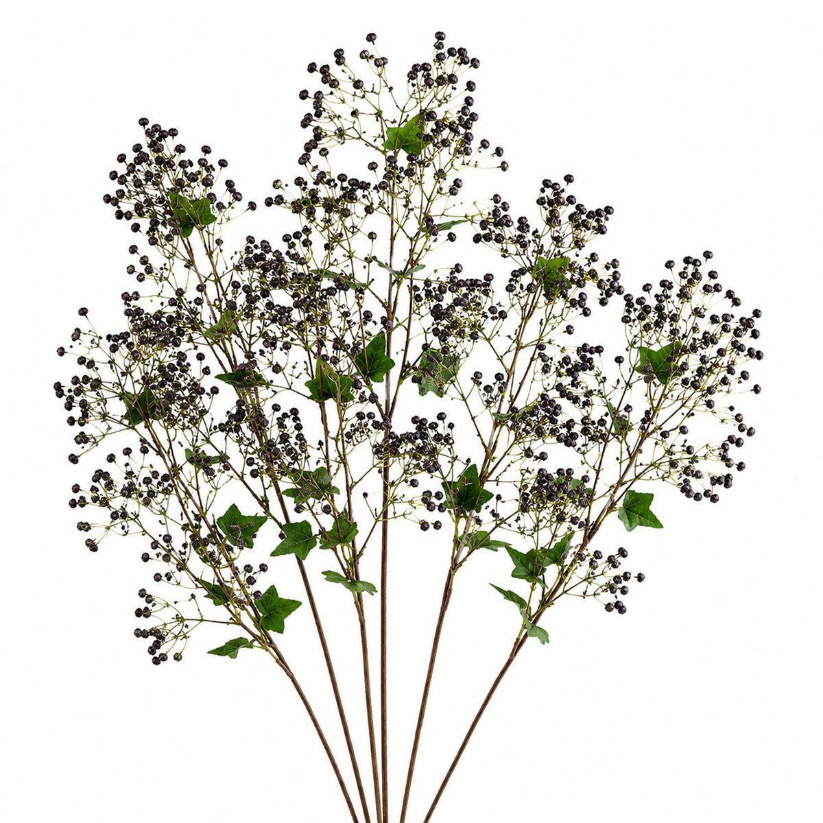Pack of 6 x 86cm Artificial Blue Daphne Berry Sprays