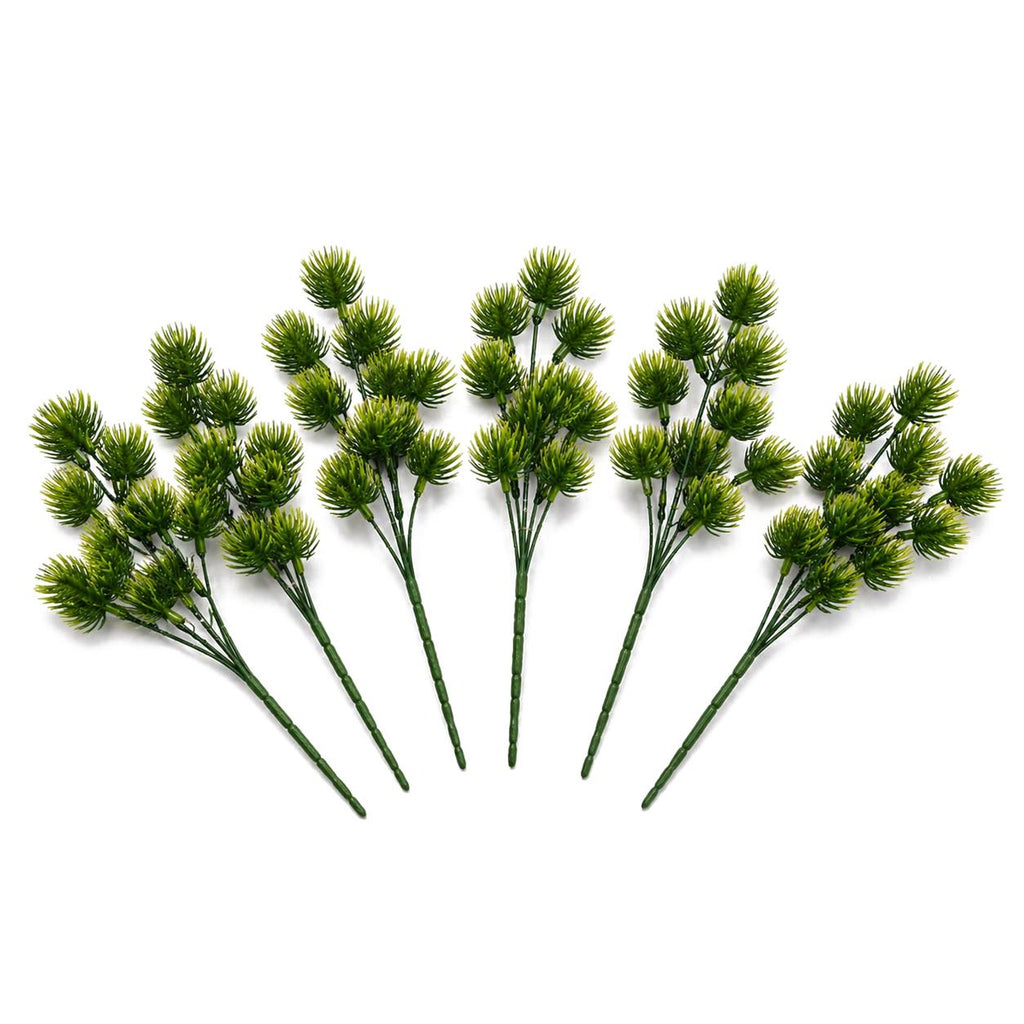 Pack of 6 x 30cm Artificial Cedrus Libani Pine Style Foliage Plant Stem