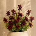 Pack of 6 x 50cm Artificial Burgundy Lily Wildflower Bouquets