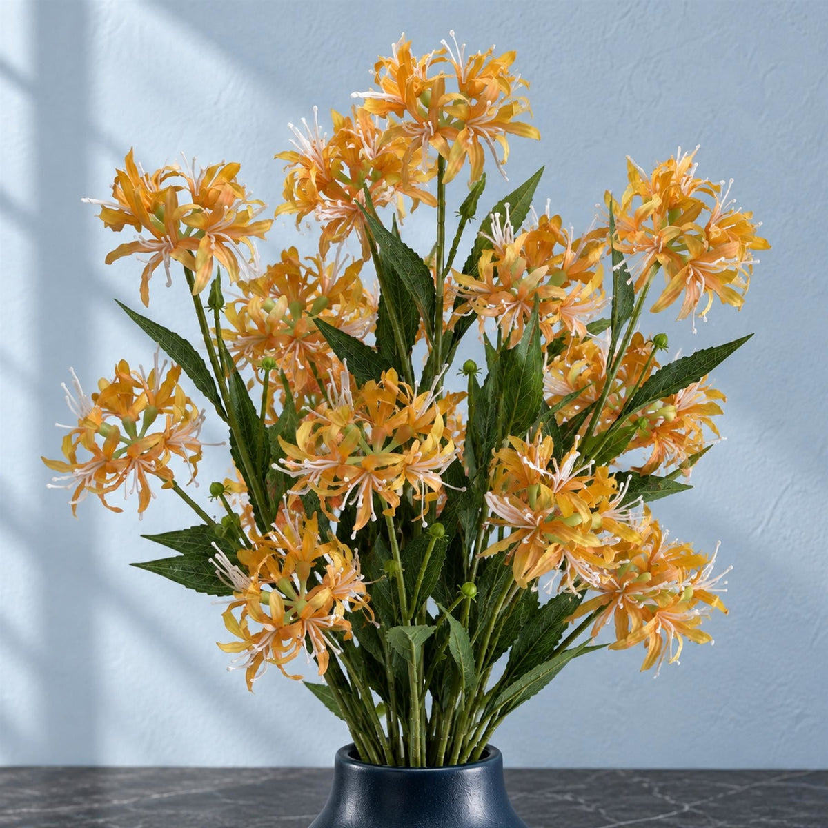 72cm Artificial Yellow Spider Lily Stem