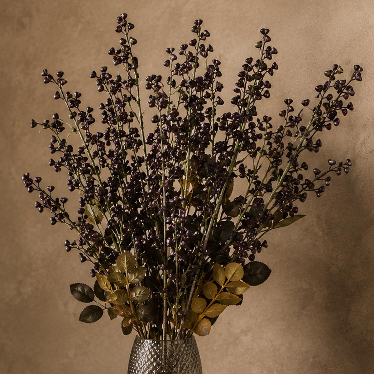 Pack of 6 x 85cm Artificial Dark Berry Stem styled in a room