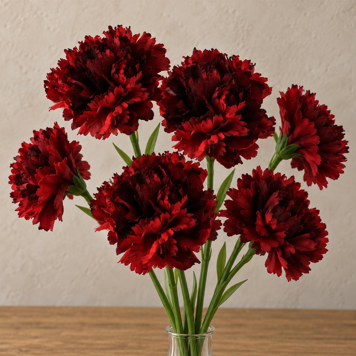 Pack of 6 x 57cm Red Carnation Artificial Flowers