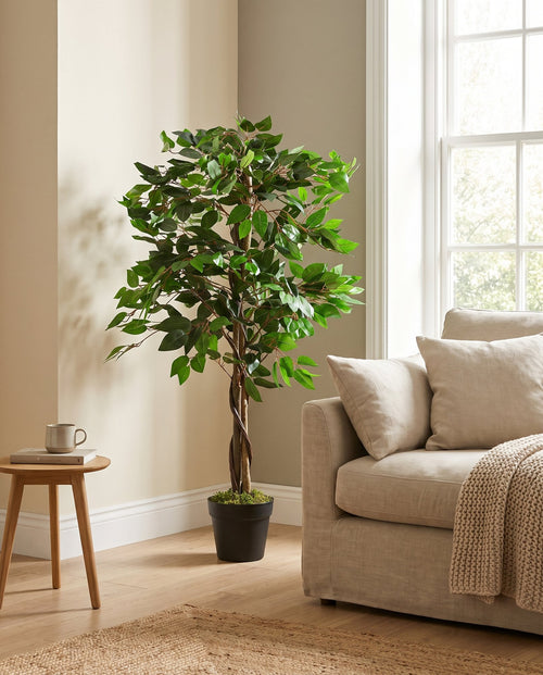 110cm Large Artificial Bushy Ficus Tree styled in a room