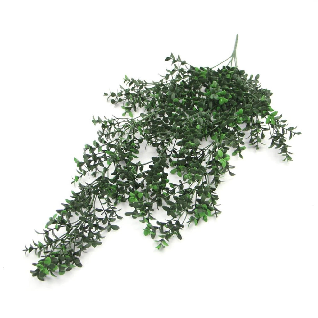 Pack of 6 x Hanging UV and Fire Resistant Artificial Small Leaf Plant 78cm