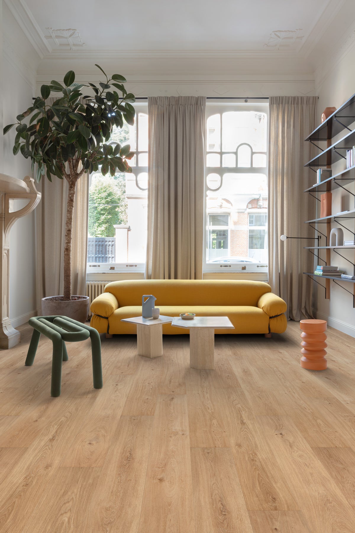 Floorify FG019 Cognac – Long Plank Gluedown Vinyl