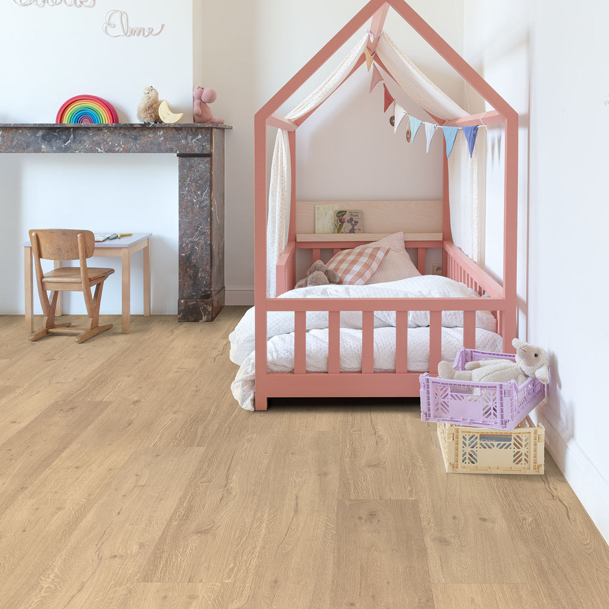 Floorify FG034 Latte – Long Plank Gluedown Vinyl