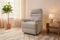 Serenity Lift & Rise Recliner Chair – Soft Silver Grey Fabric