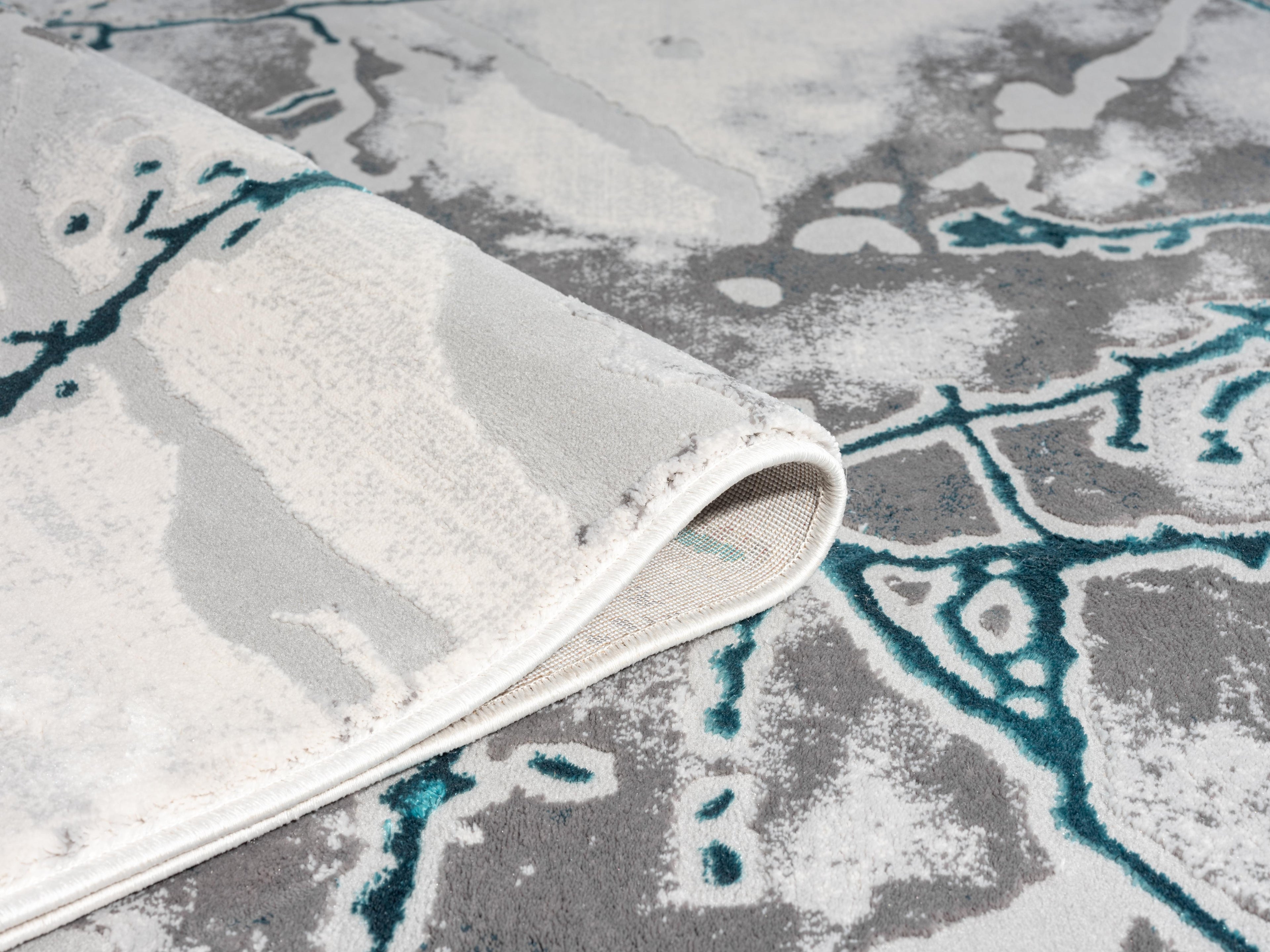 Bianco 185Kb Cream / Teal Rug