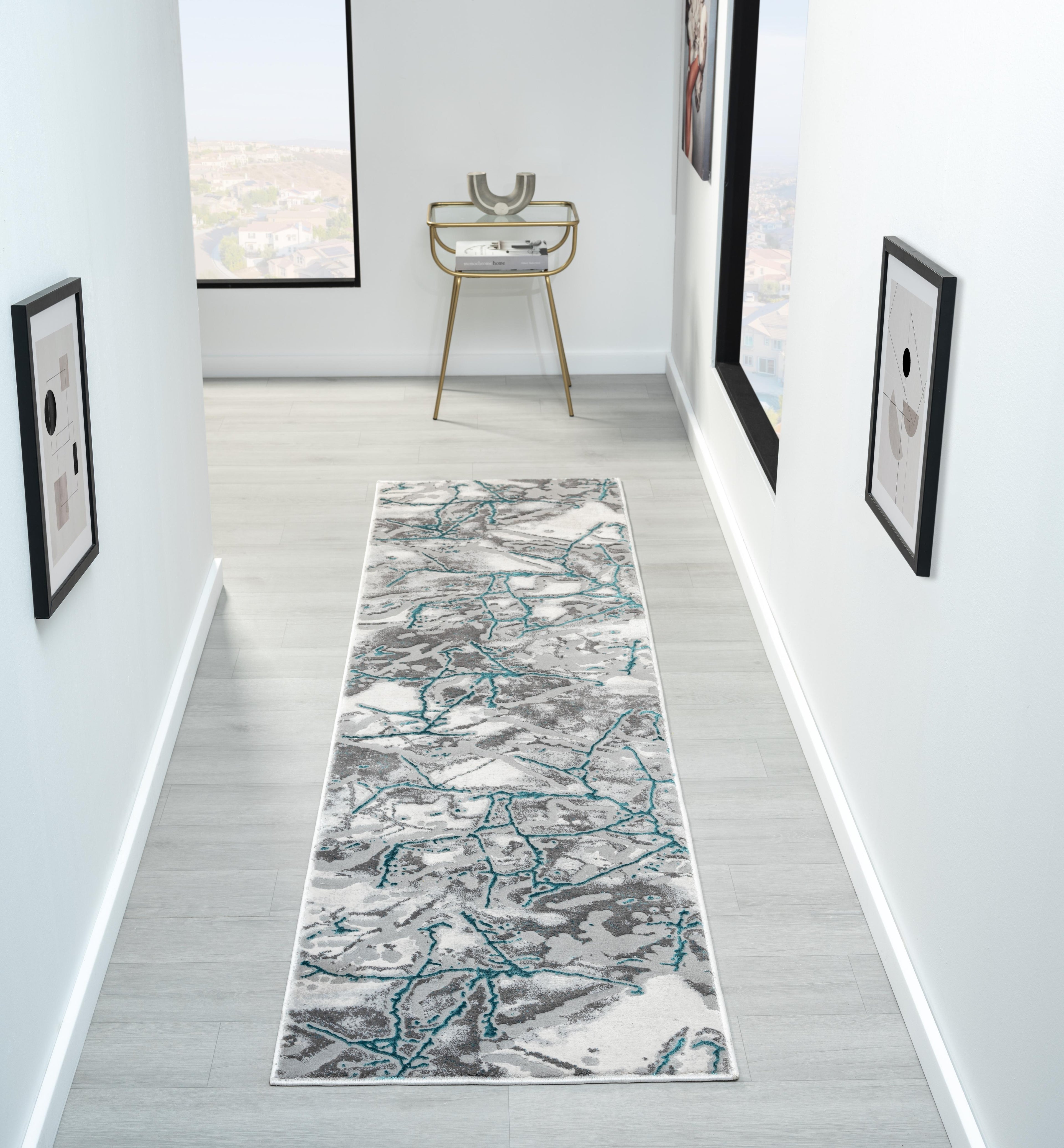 Bianco 185Kb Cream / Teal Rug