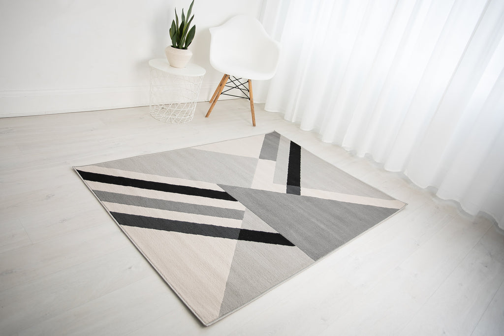 Balletto 186B Grey/Black Rug