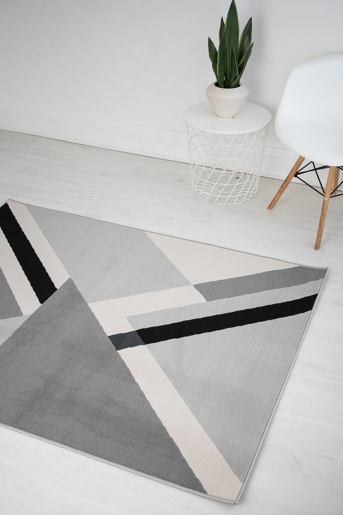 Balletto 186B Grey/Black Rug