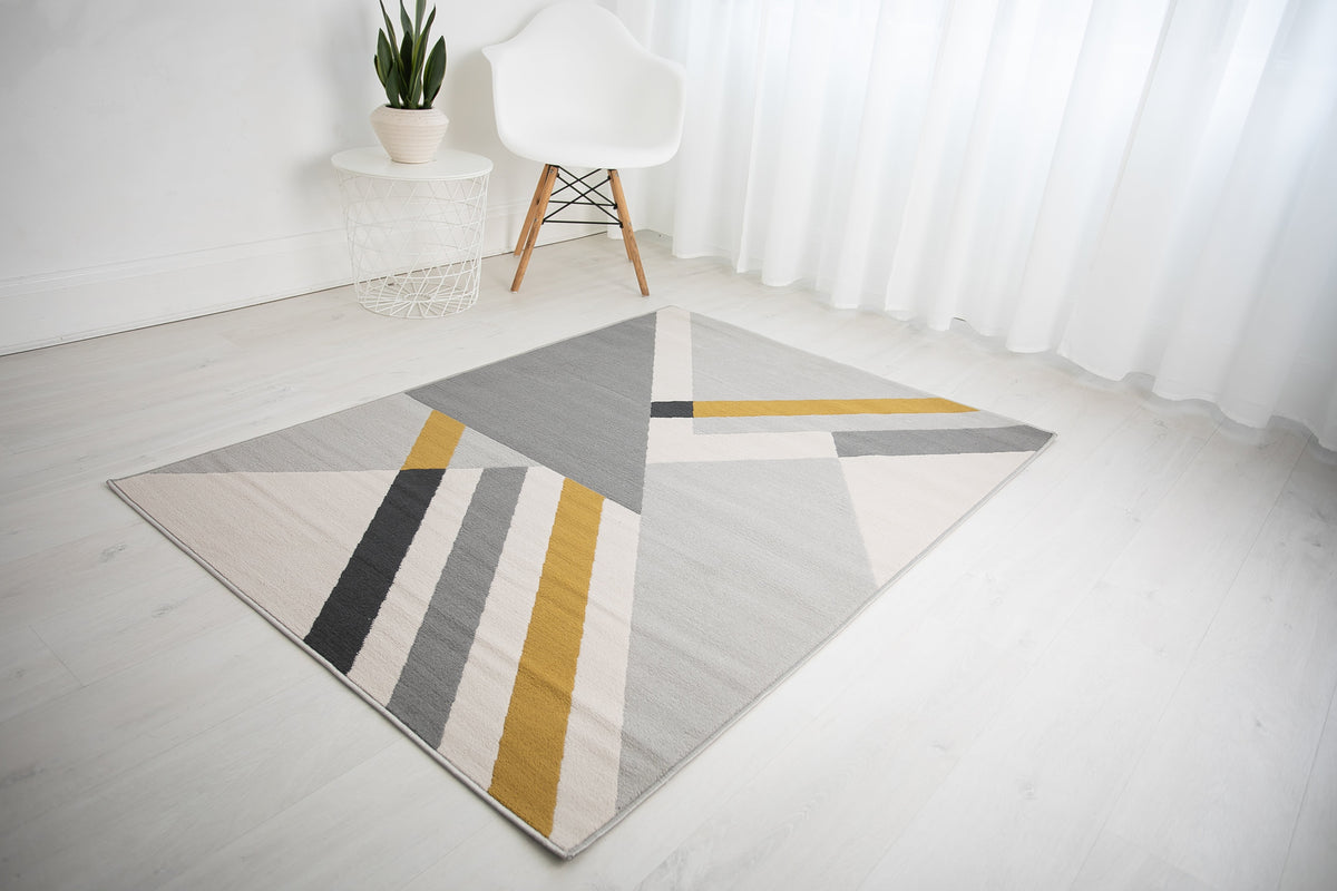 Balletto 186B Grey/Ochre Rug