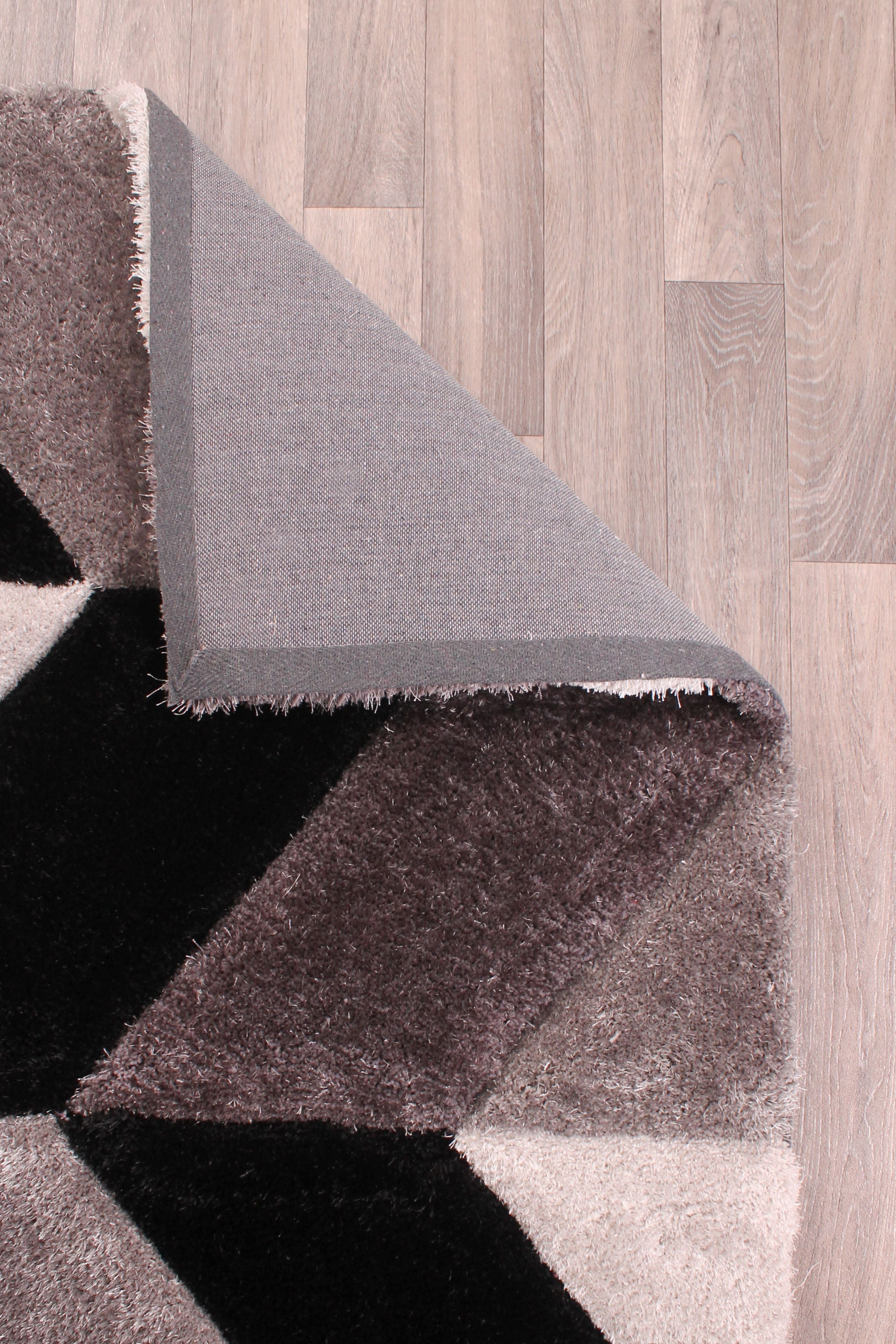3D Carved Blazon Grey Rug