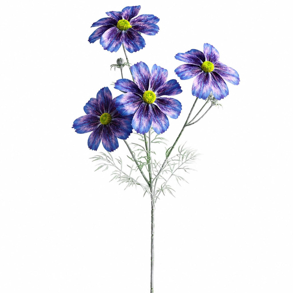 Pack of 6 x 63cm Real Touch Artificial Purple Cosmos Sprays - 4 Flowers Each