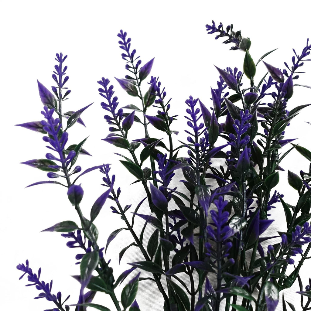 Pack of 6 x 34cm Artificial Purple Heather Stem Plant