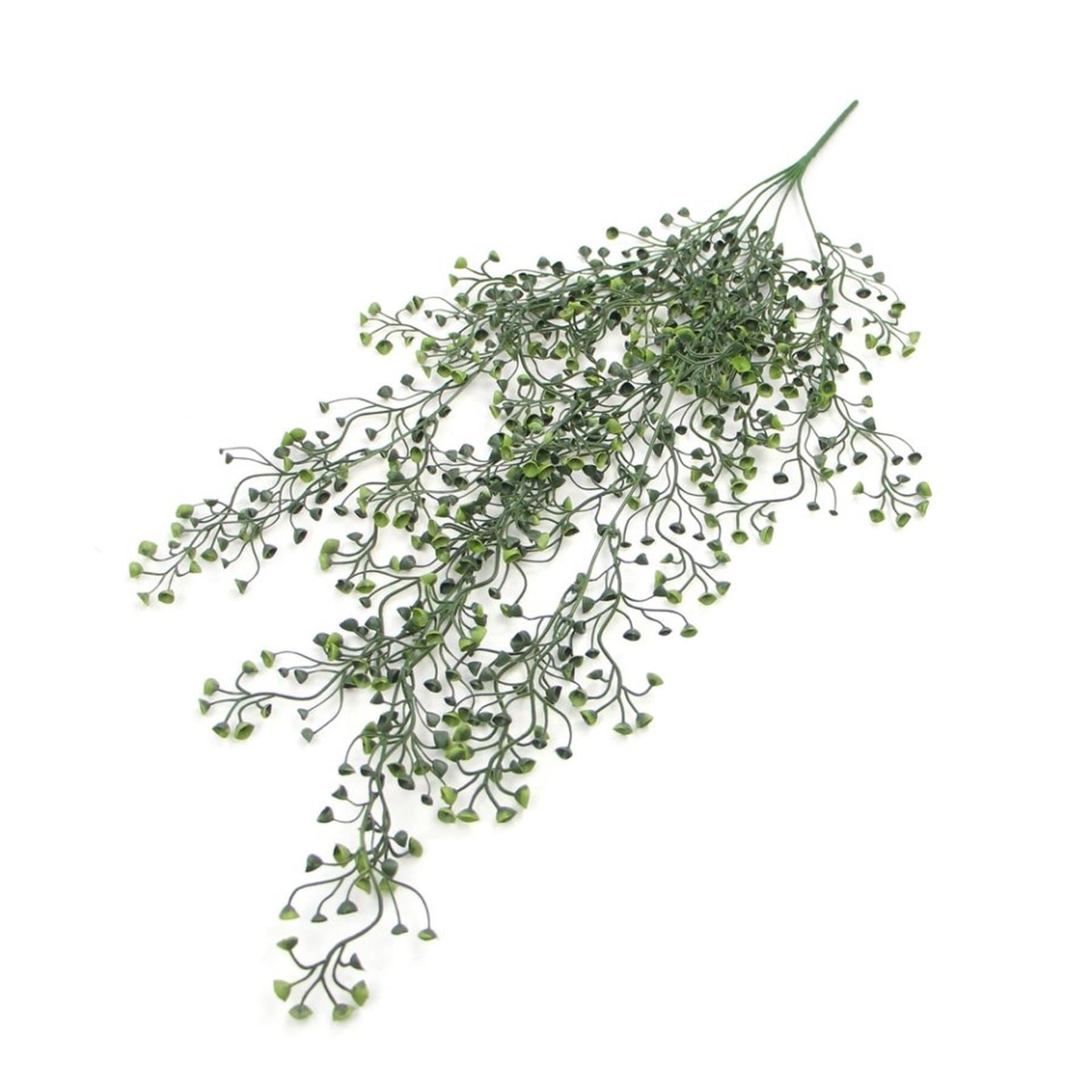 Pack of 6 x Hanging UV and Fire Resistant Artificial String Pearl Plant 75cm