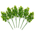 Pack of 6 x 32cm Artificial Leafy Foliage Stem Plant Faux Green Decorative Fillers