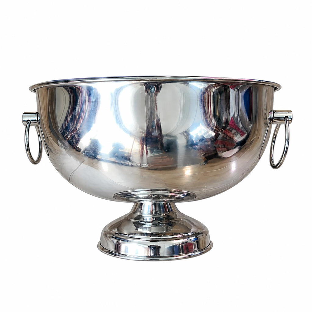 21cm Large Silver Champagne Bowl Metal Planter