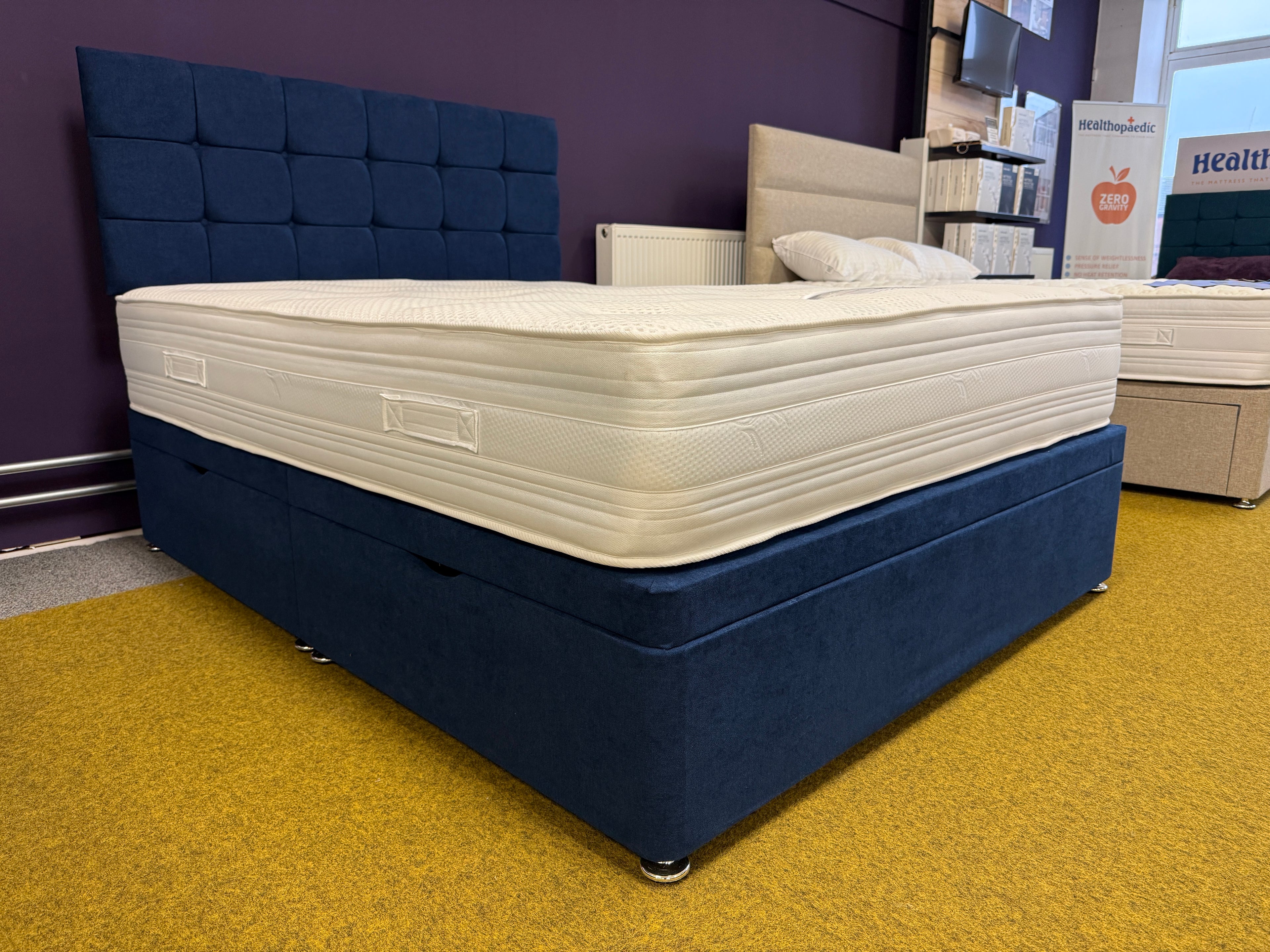 Clyde Ottoman Storage Divan Set & 24" Headboard Package Deal