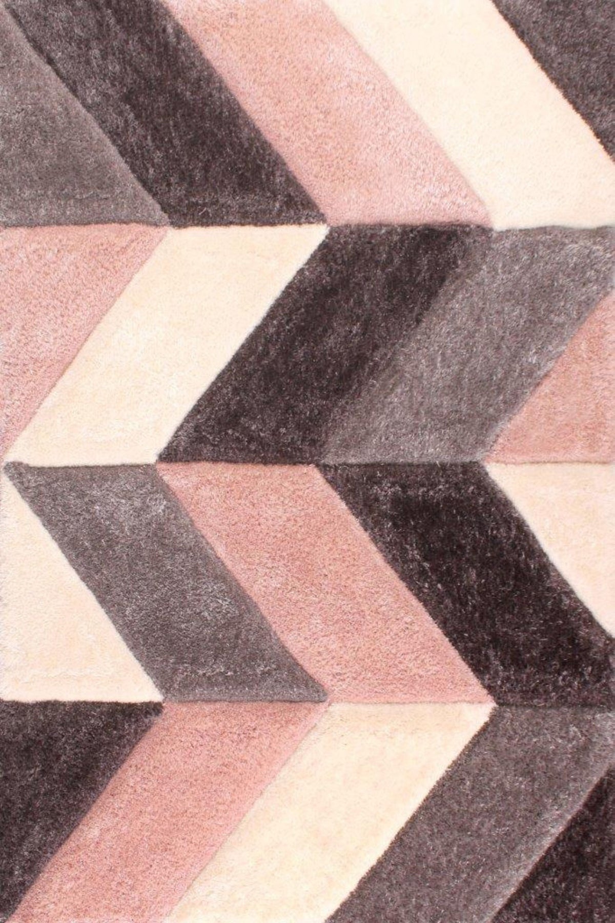 3D Carved Blazon Blush Rug