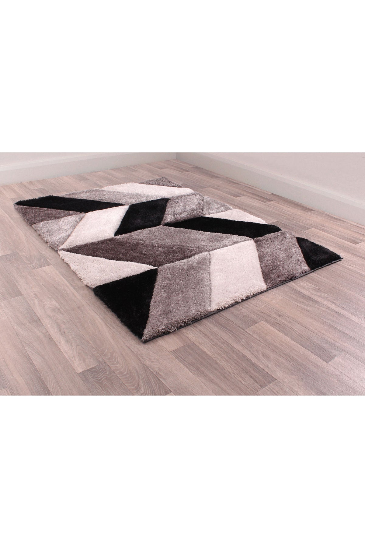 3D Carved Blazon Grey Rug