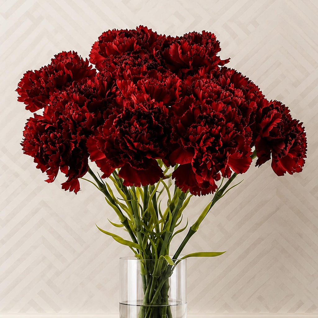 Pack of 6 x 57cm Red Carnation Artificial Flowers
