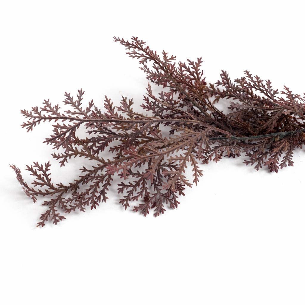 80cm Artificial Dusky Purple Coral Fern Trailing Plant Decorative Hanging Foliage