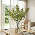 Pack of 6 x 48cm Artificial Wild Berry Blossom Spray Stem Faux Green Floral Filler