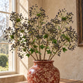 Pack of 6 x 86cm Artificial Blue Daphne Berry Sprays