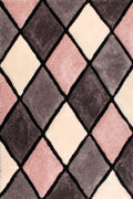 3D Carved Diamond Blush Rug