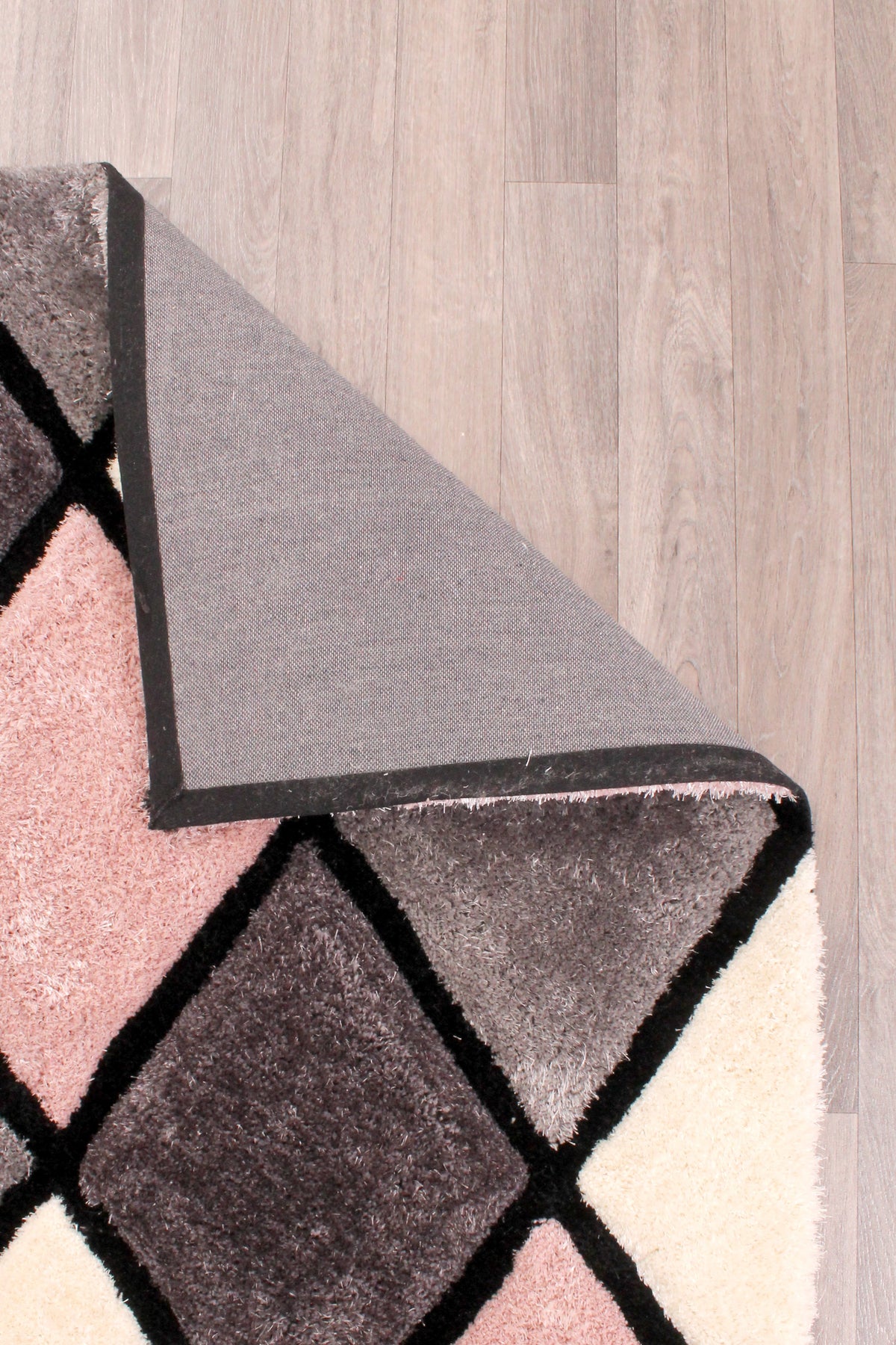 3D Carved Diamond Blush Rug