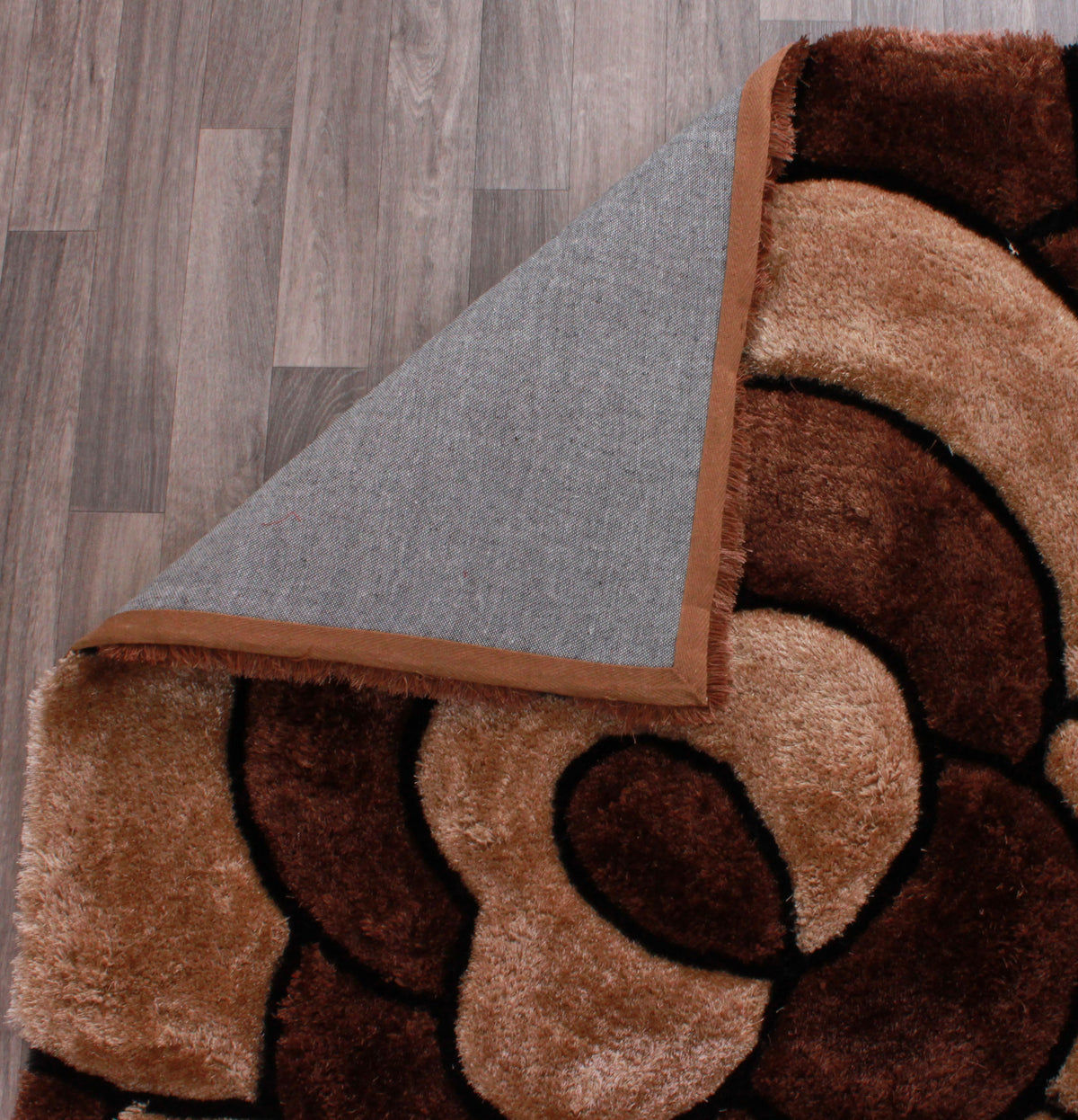 3D Carved Rose Chocolate Rug