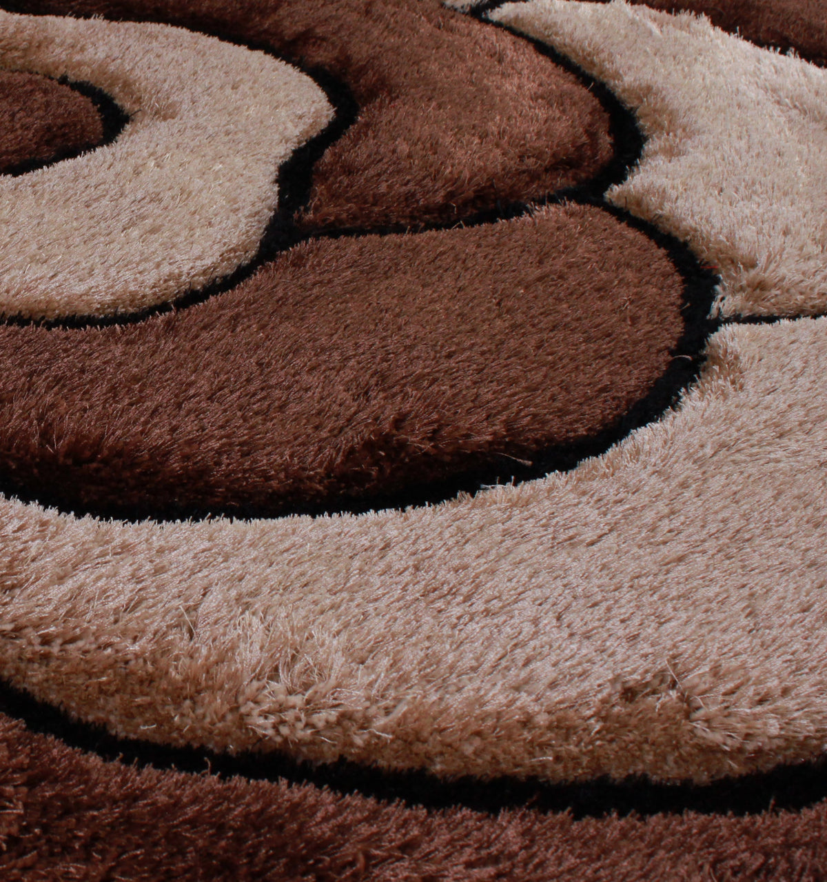 3D Carved Rose Chocolate Rug