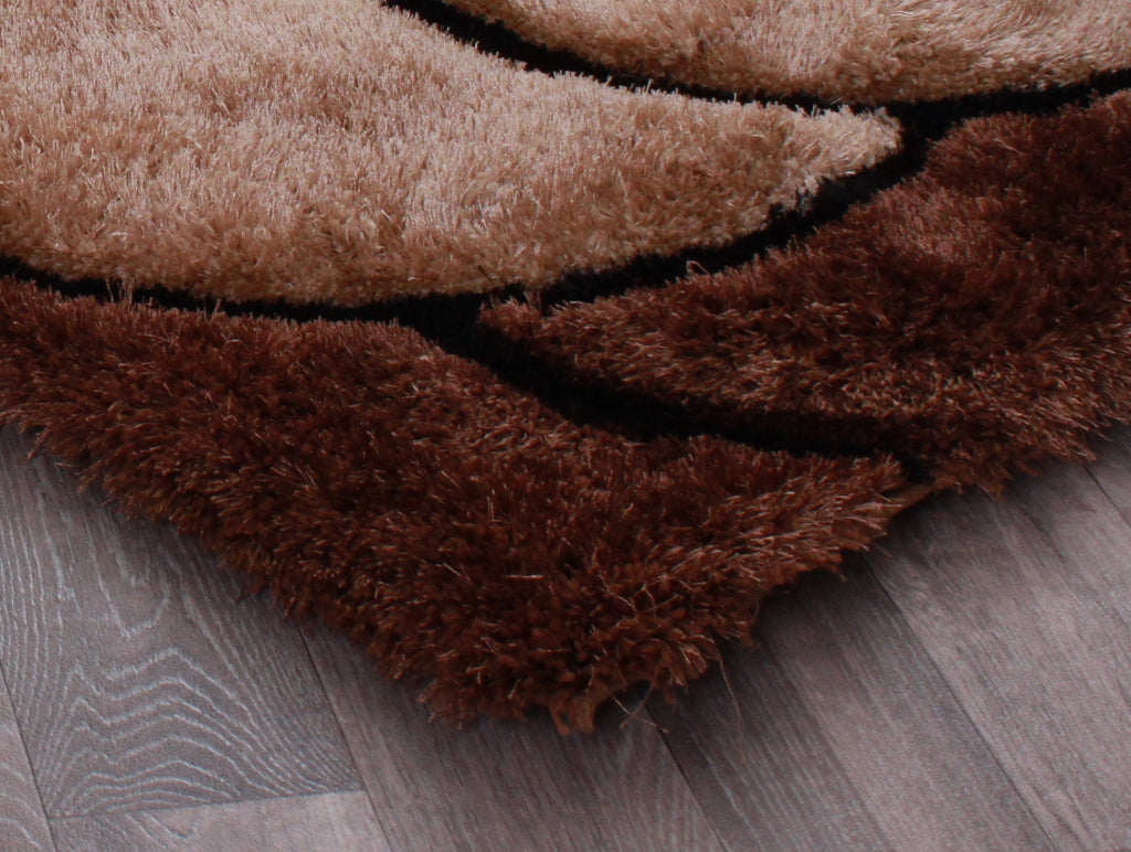 3D Carved Rose Chocolate Rug