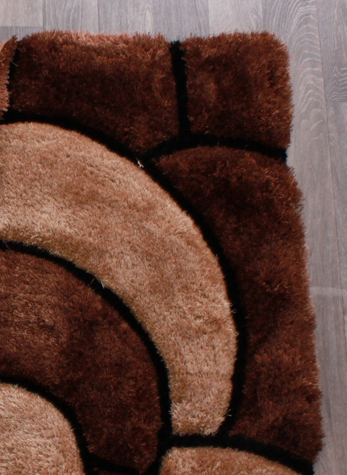 3D Carved Rose Chocolate Rug