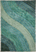 3D Shaggy Lena Blue Rug