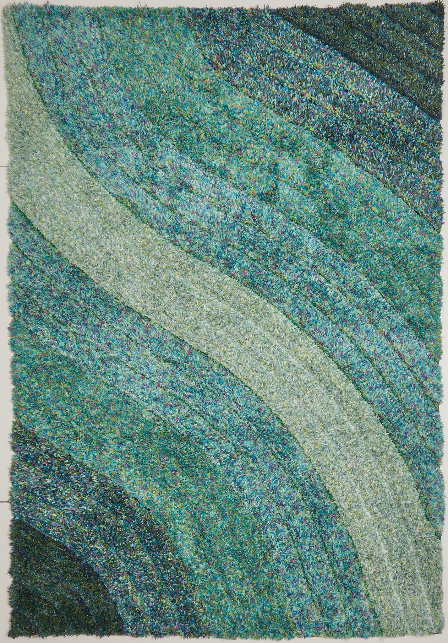 3D Shaggy Lena Blue Rug