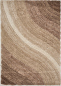 3D Shaggy Lena Mocha Rug