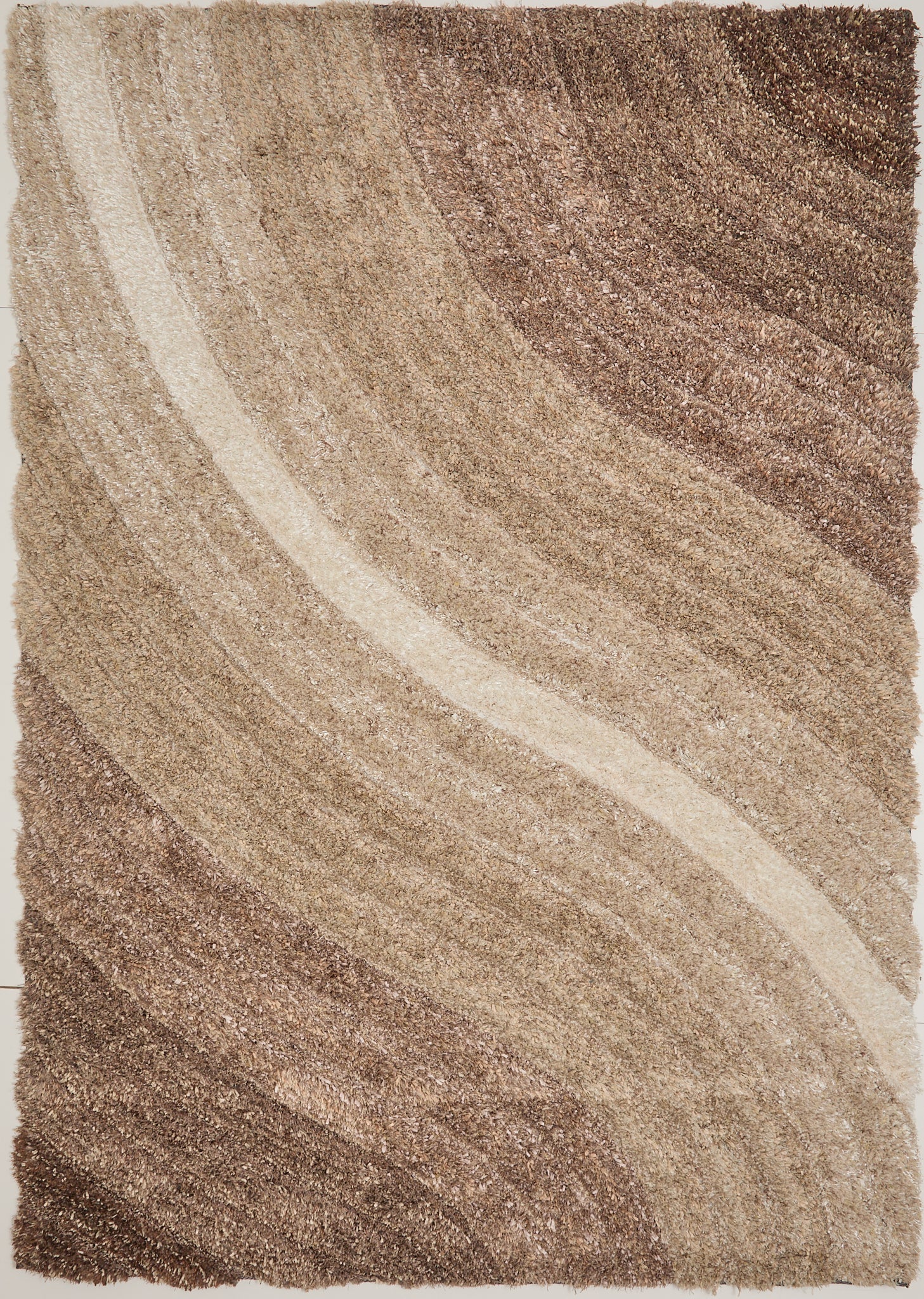 3D Shaggy Lena Mocha Rug