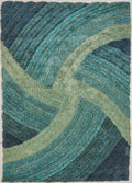 3D Shaggy Stella Blue Rug