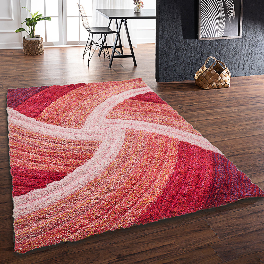 3D Shaggy Stella Blush Rug 160 x 230cm