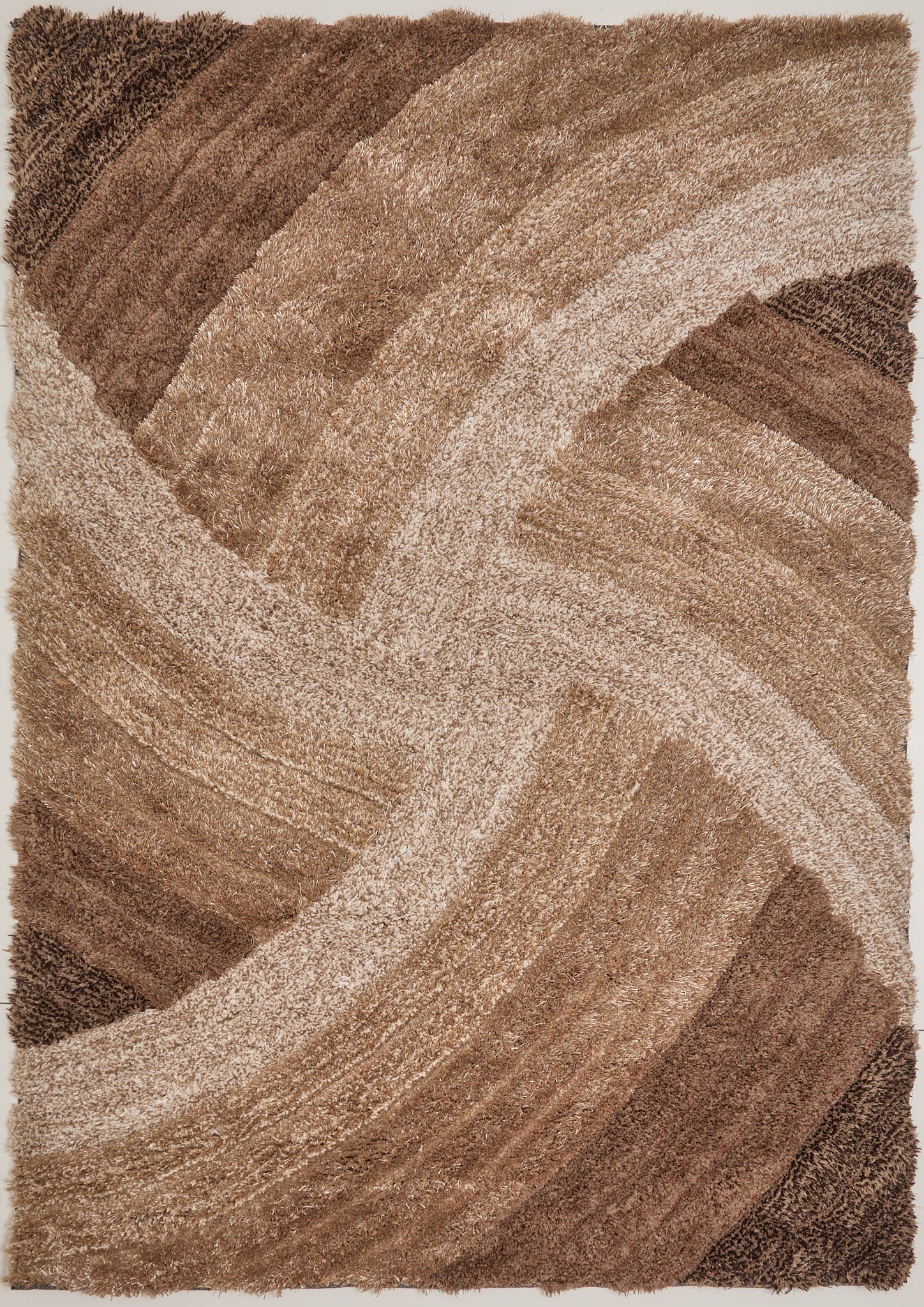3D Shaggy Stella Brown Rug