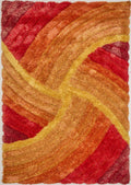 3D Shaggy Burnt Orange Rug