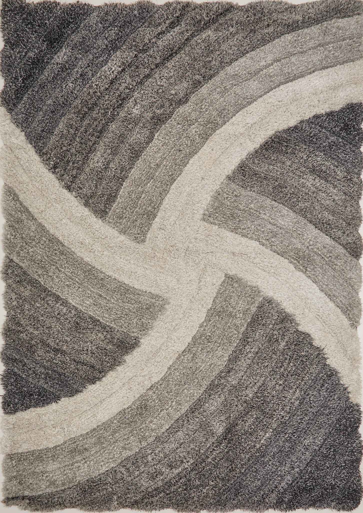 3D Shaggy Stella Grey Rug
