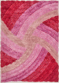 3D Shaggy Stella Pink Rug