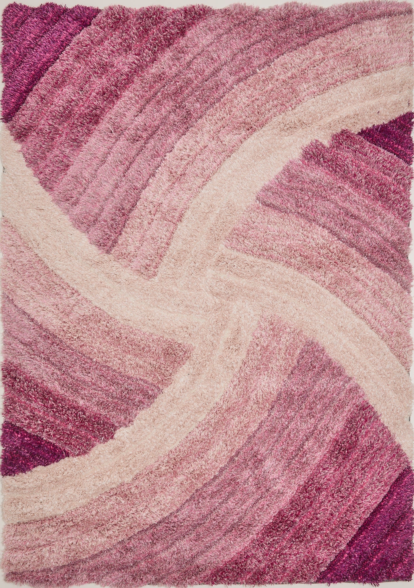 3D Shaggy Stella Purple Rug