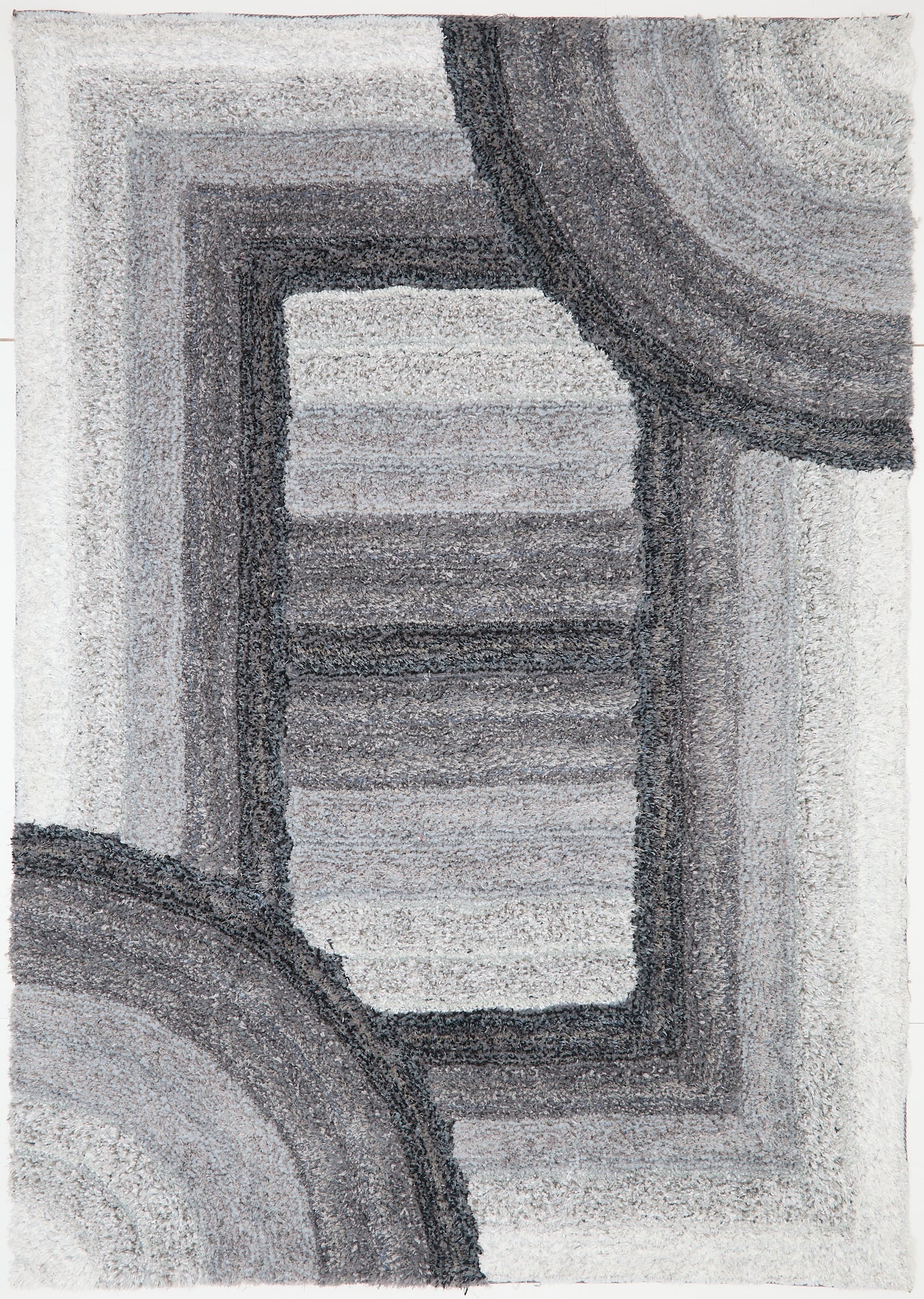3D Shaggy Charcoal Rug