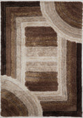 3D Shaggy Trellis Latte Rug