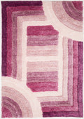 3D Shaggy Trellis Purple Rug